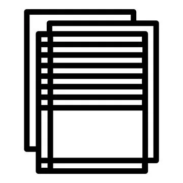 Database sheet icon, outline style Stock Illustration
