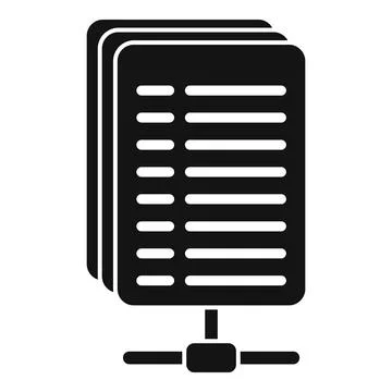 Database sheet icon simple vector. Crm data Stock Illustration