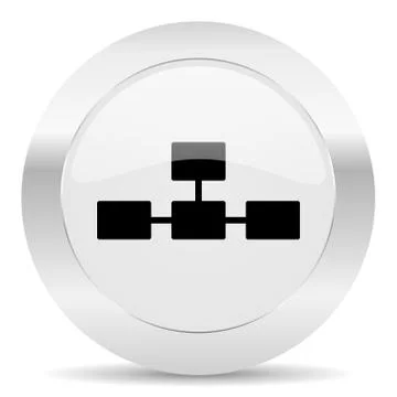 Database silver glossy web icon Stock Illustration