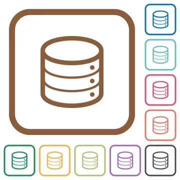 Database simple icons イラスト素材
