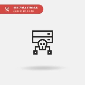 Database Simple vector icon. Illustration symbol design template for web mobi Illustrazione stock