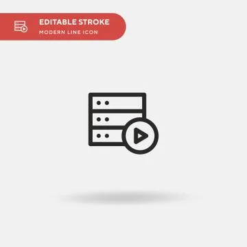 Database Simple vector icon. Illustration symbol design template for web mobi Stock Illustration
