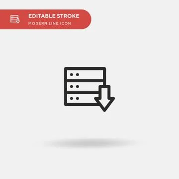 Database Simple vector icon. Illustration symbol design template for web mobi Stock Illustration