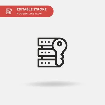 Database Simple vector icon. Illustration symbol design template for web mobi Illustrazione stock