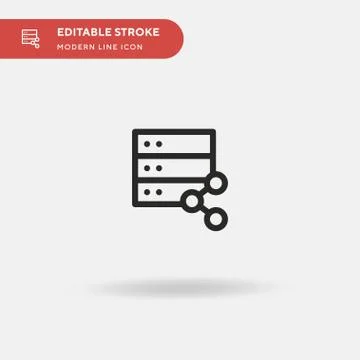 Database Simple vector icon. Illustration symbol design template for web mobi Stock Illustration