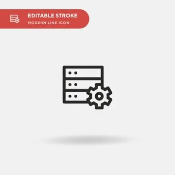 Database Simple vector icon. Illustration symbol design template for web mobi Stock Illustration