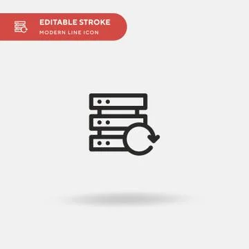 Database Simple vector icon. Illustration symbol design template for web mobi Illustrazione stock