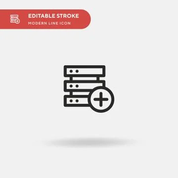 Database Simple vector icon. Illustration symbol design template for web mobi Illustrazione stock