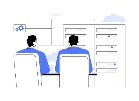 Database software abstract concept vector illustration. 스톡 일러스트