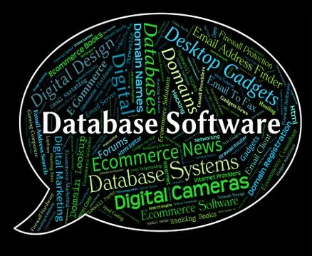 Database Software Means Text Computing And Freeware イラスト素材