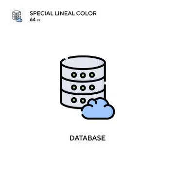 Database Special lineal color icon. Illustration symbol design template for w 스톡 일러스트