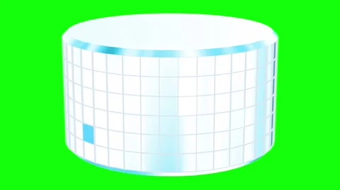 Database, Spinning database with random animating highlights, green screen Stock Footage 51844718