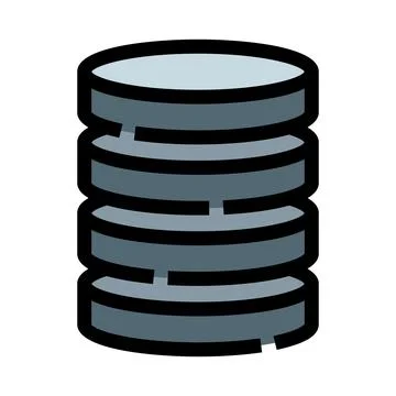 Database stack storing digital information technology concept イラスト素材