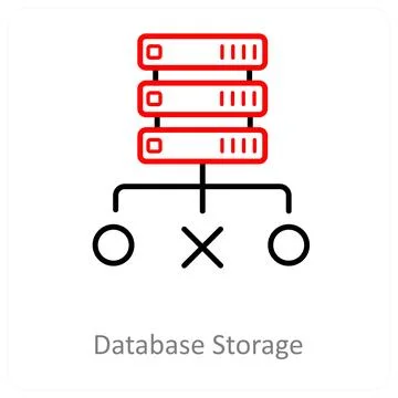 Database storage and Big data icon concept Stock Illustration