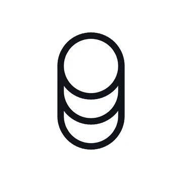 Database Storage Black White Line Icon Editable Stroke Vector Symbol Stock Illustration