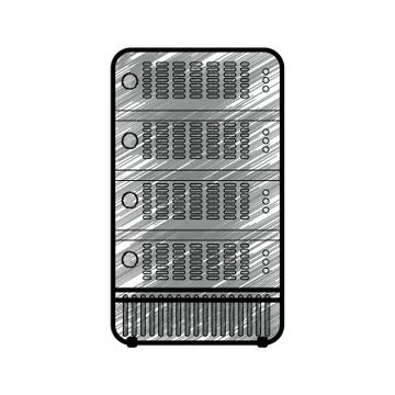 Database storage cpu Stock Illustration