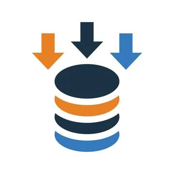 Database, storage, data storage icon. Simple editable vector design isolate.. Stock Illustration