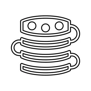 Database, storage, data storage icon Outline vector.. Stock Illustration