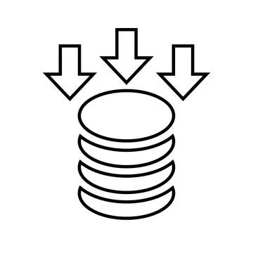 Database, storage, data storage line icon. Outline vector. 스톡 일러스트