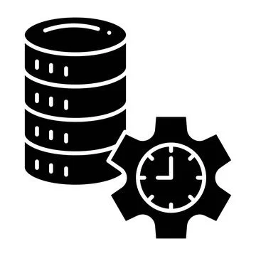Database Storage Glyph Icon Stock Illustration