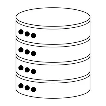 Database storage icon, internet network server cloud data symbol, connection 스톡 일러스트