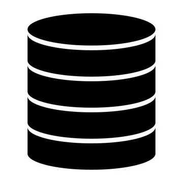Database storage icon, internet network server cloud data symbol, connection Illustrazione stock