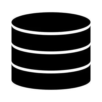 Database storage icon, internet network server cloud data symbol, connection Stock Illustration
