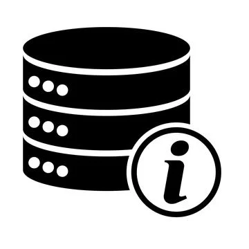 Database storage icon, internet network server cloud data symbol, connection Stock Illustration