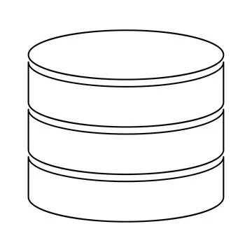 Database storage icon, internet network server cloud data symbol, connection Stock Illustration