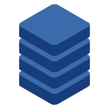 Database storage icon isometric, internet network server cloud data symbol, c Stock Illustration