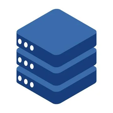 Database storage icon isometric, internet network server cloud data symbol, c Stock Illustration