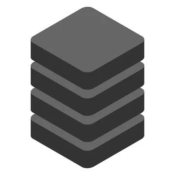 Database storage icon isometric, internet network server cloud data symbol, c Stock Illustration