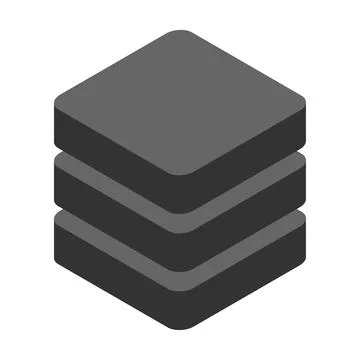 Database storage icon isometric, internet network server cloud data symbol, c Stock Illustration