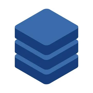 Database storage icon isometric, internet network server cloud data symbol, c Stock Illustration