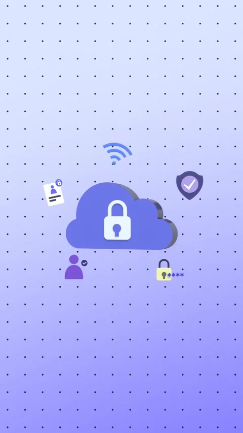 Database Storage Security Animation In Vertical Video Format. Stock Footage 293181696