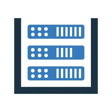 Database, storage, server icon Illustrazione stock