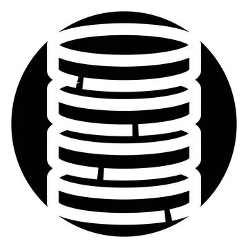 Database storage server icon representing digital information technology Stock Illustration