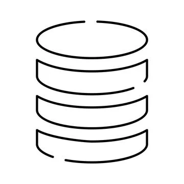 Database storage server icon representing network computing Stock Illustration