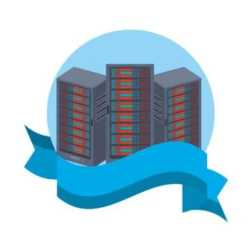 Database storage server Stock Illustration