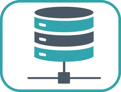Database storage server technology flat icon Stock Illustration