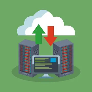 Database storage technology Stock Illustration