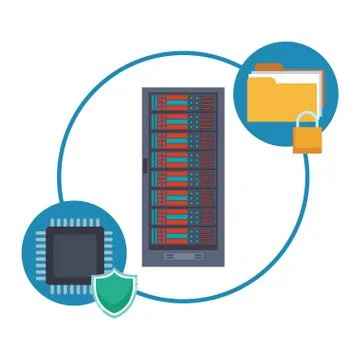 Database storage technology Stock Illustration