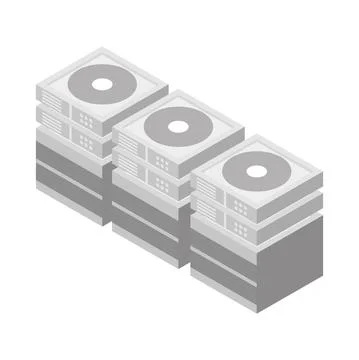 Database storage technology Stock Illustration