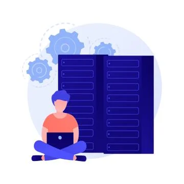 Database storage vector concept metaphor Stock Illustration