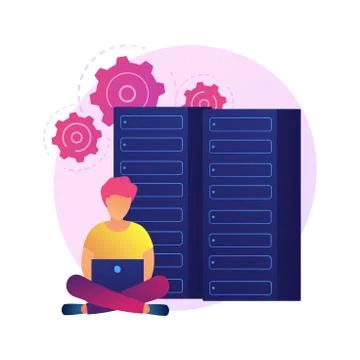 Database storage vector concept metaphor Stock Illustration