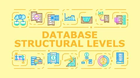 Database structural levels concept icon vector illustration Stock Illustration