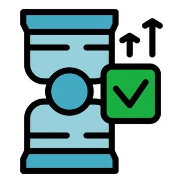 Database successfully validating and increasing data storage capacity Stock Illustration