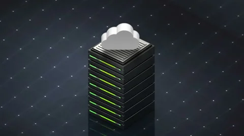 Database symbol and Cloud. Database server Stock Footage 59191503