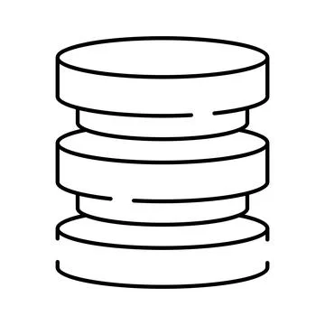 Database symbol showing data storage technology イラスト素材