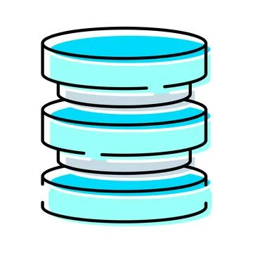 Database symbol showing digital information storage concept Stock Illustration